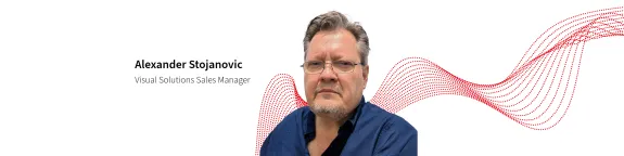 Portrait of Alexander Stojanovic, Visual Solutions Sales Manager at Sharp